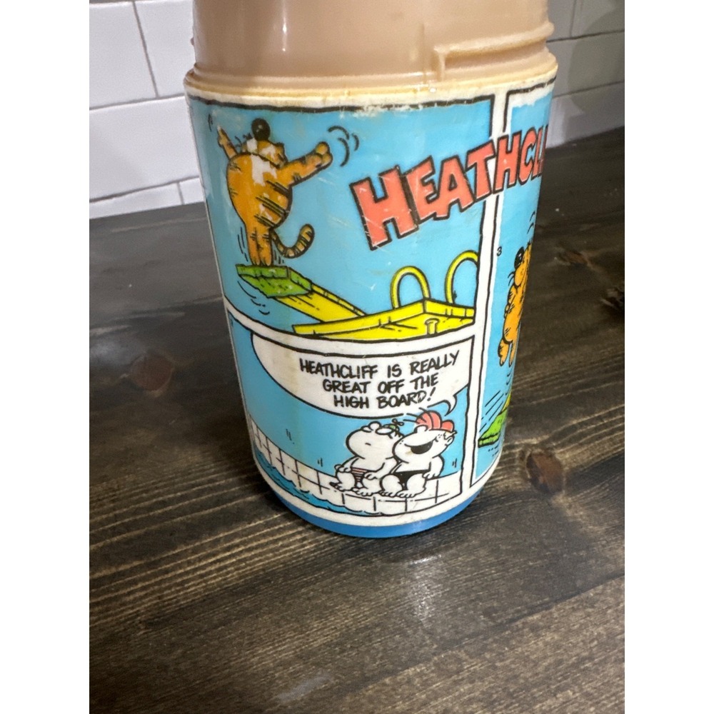 vtg 1982 aladdin industries heathcliff thermos no top - Picture 2 of 6